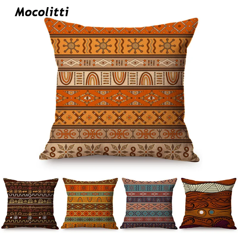 Boho Kilim Pattern Art Nouveau Home Decoration Cushion Cover Geometric Ethnic Culture Style Car Sofa Throw Pillow Case cojines