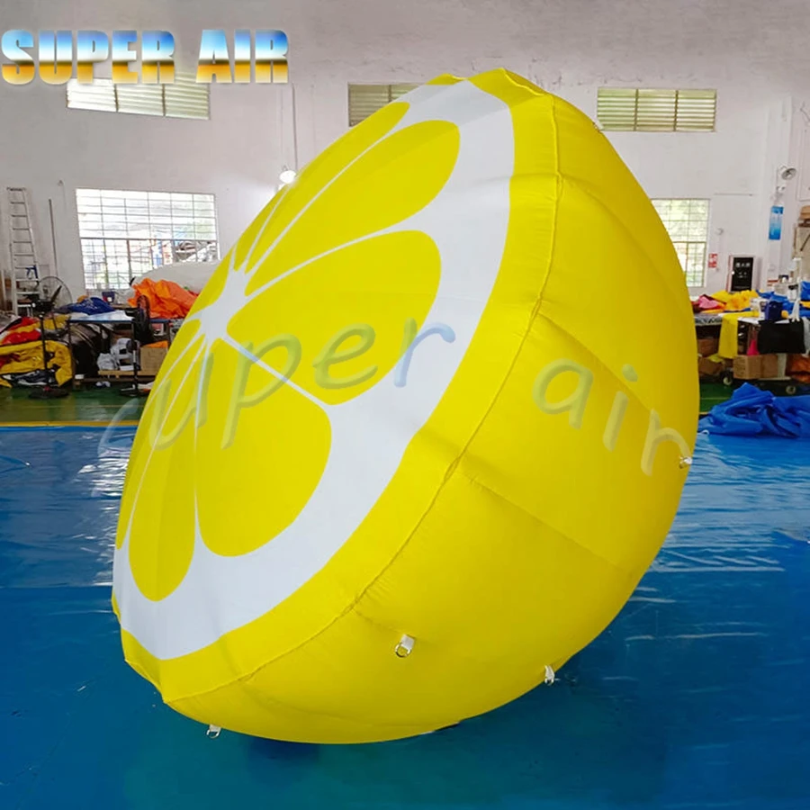 Popolare modello di frutta gonfiabile vivido al limone gonfiabile artificiale per la decorazione dell'edificio