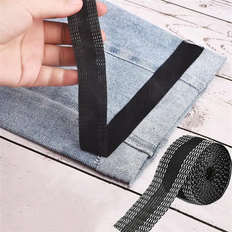 Self-Adhesive Pants Paste Iron on Pants Edge Shorten Repair Pants for Jean Clothing and Jean Pants Apparel DIY Sewing Fabric