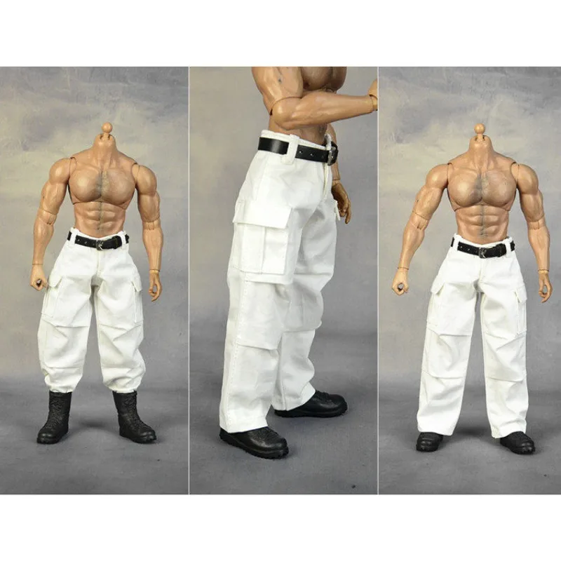 

1/6 Scale Casual Pants with Pockets Overalls Vest Clothes Model for 12'' Action Figures WorldBox AT027 BJD Body Ornaments