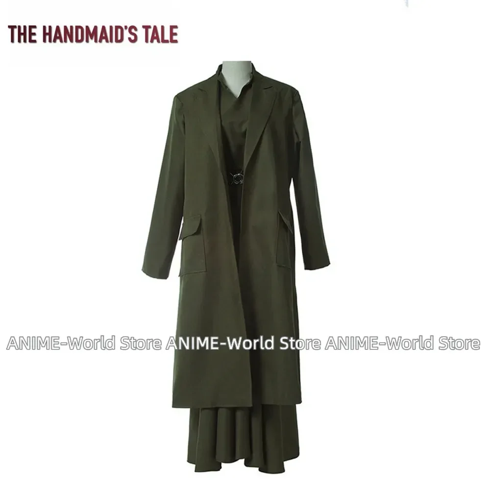 

The Handmaid's Tale Cosplay Costumes Aunt Lydia Cosplay Costume Women Halloween Party Costumes Long Green Robe Full Set