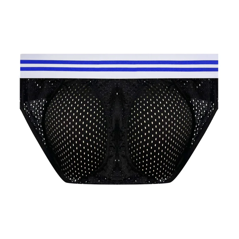 

ORLVS men's hip pad briefs plastic blue striped belt refreshing and breathable fitness breathable OR6730