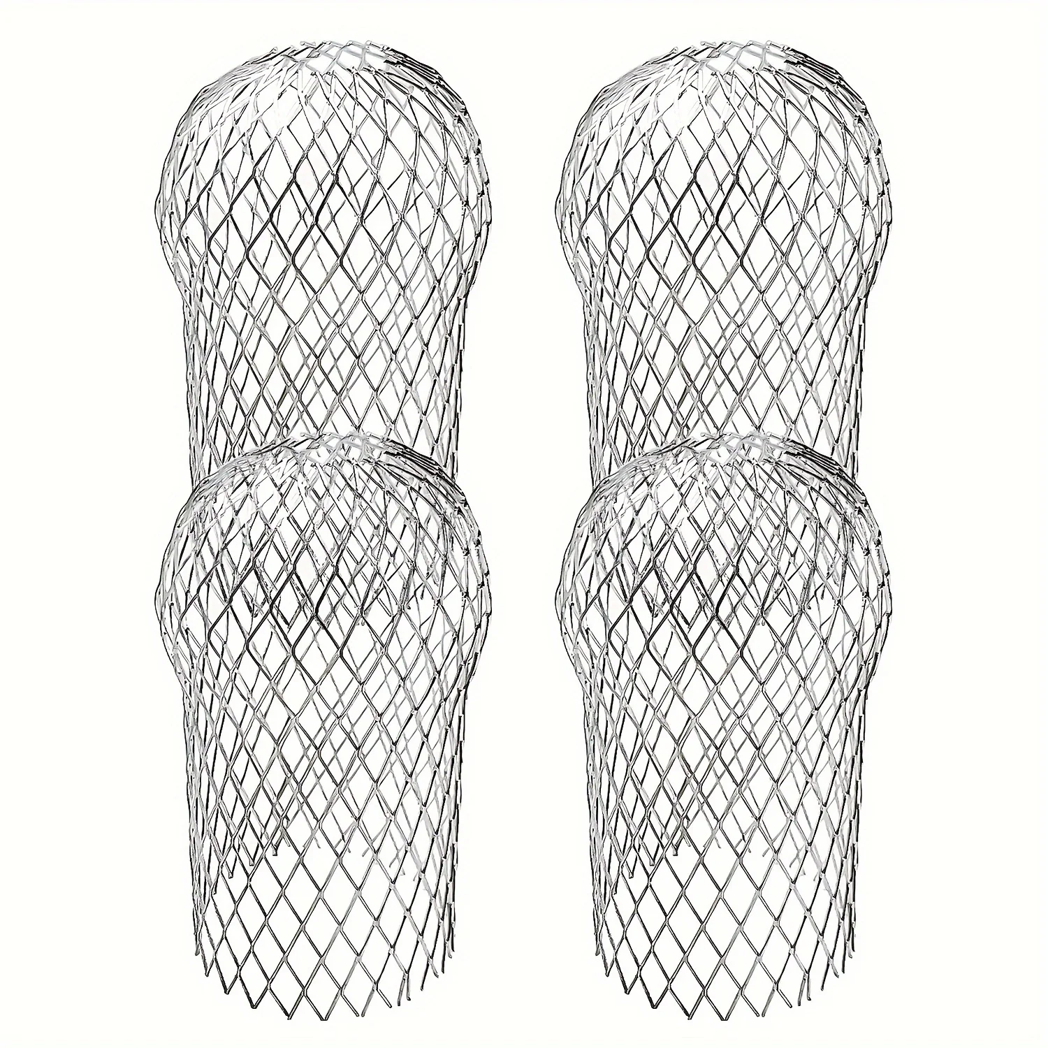 4pcs Gutter Guards, Gutter Downspout Guard, Expand Aluminum Gutter Guard Strainer Filter