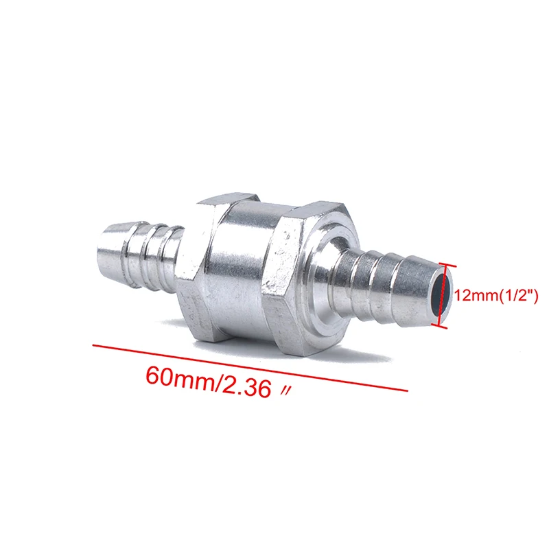 

12mm Vehicle Fuel Barb Check Valve Non Return One Way Fit for Carburetor And Low Pressure Fuel Systems