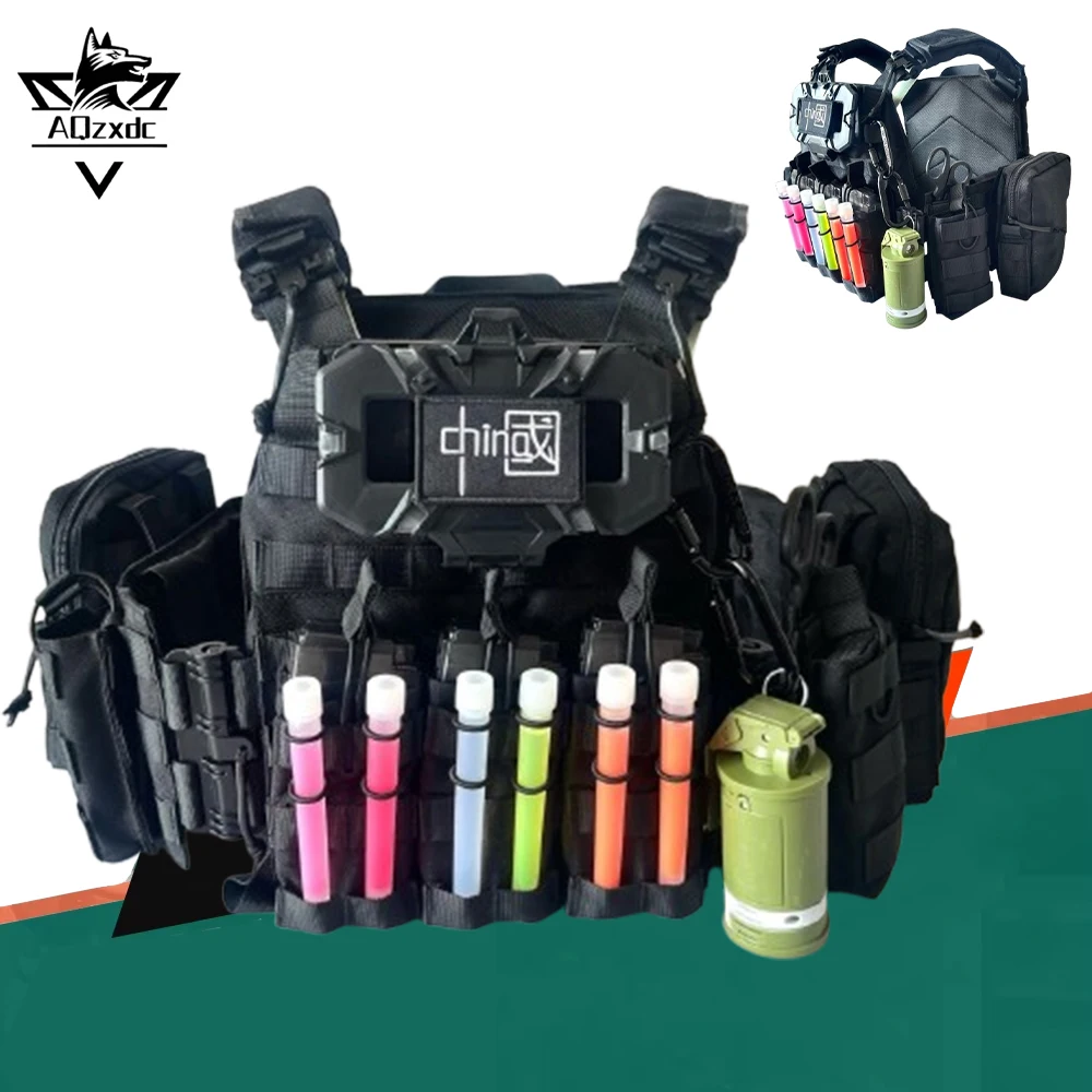 

Tactical Vest Full Set Outdoor Tactical Vest Quick-Release Vest Multi-Functional Special Forces Equipment for Hunting Shooting