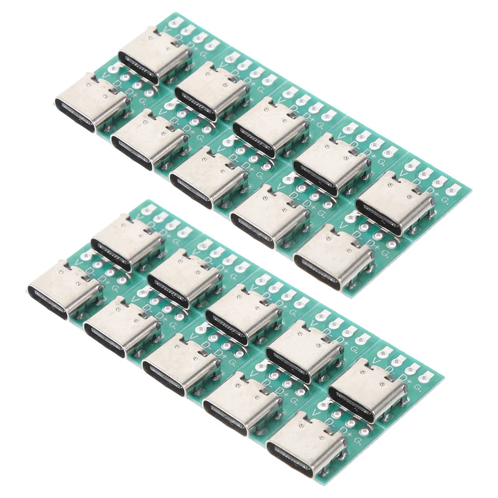 

20 Pcs Type Test Board USB Connectors Female Plug Pcb Converter 31 for Data Line Wire