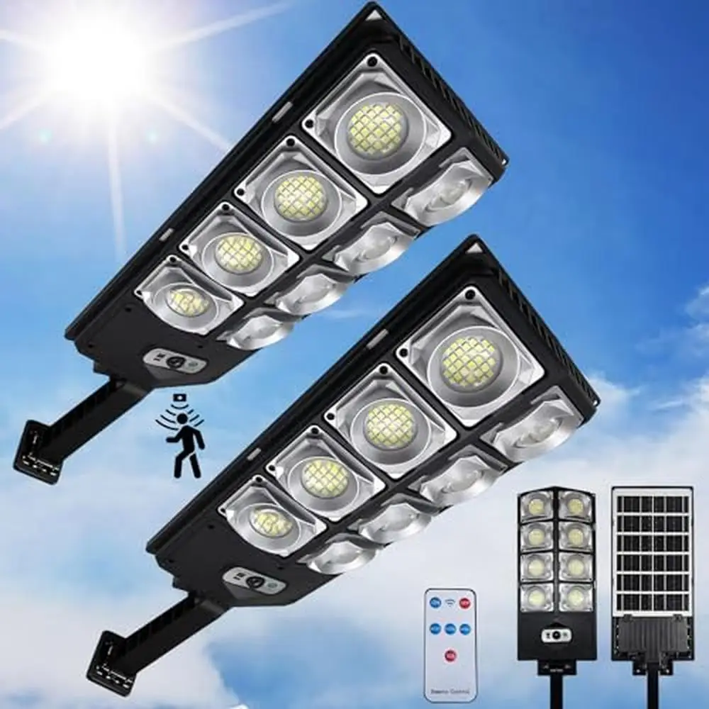 800W Super Bright Solar Street Light IP65 Waterproof Motion Sensor Flood Lights