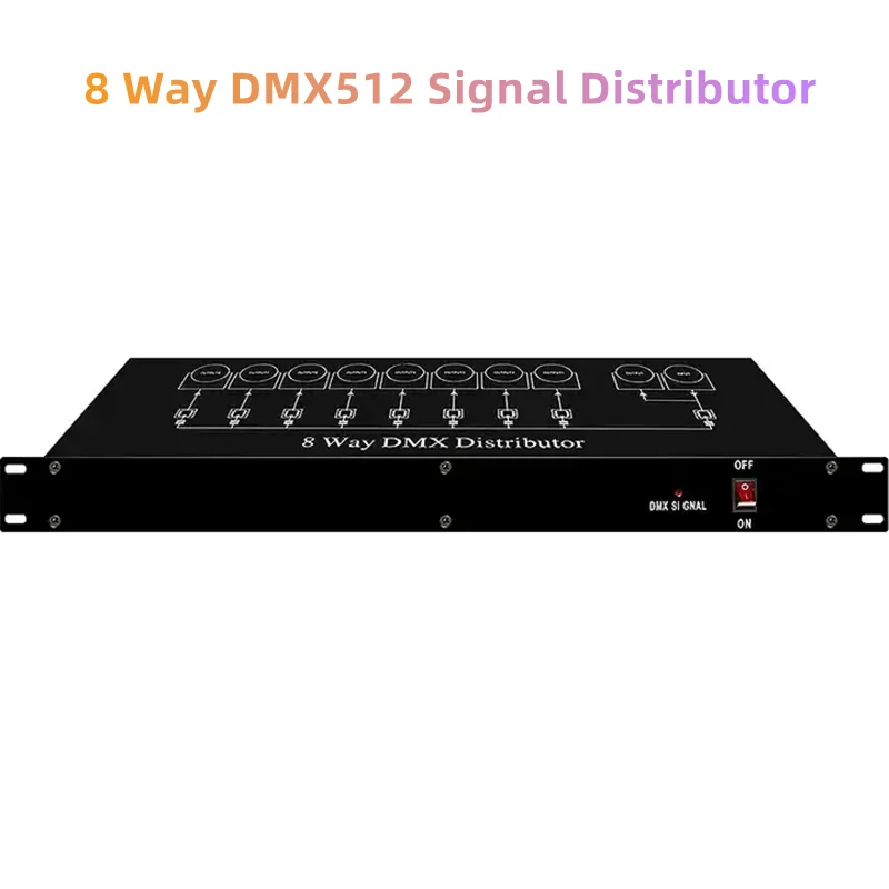 8ways DMX512 Signal Distribution Amplifier Stage light Photoelectric Isolation Optical Console Signal Amplifier Stage Event Show