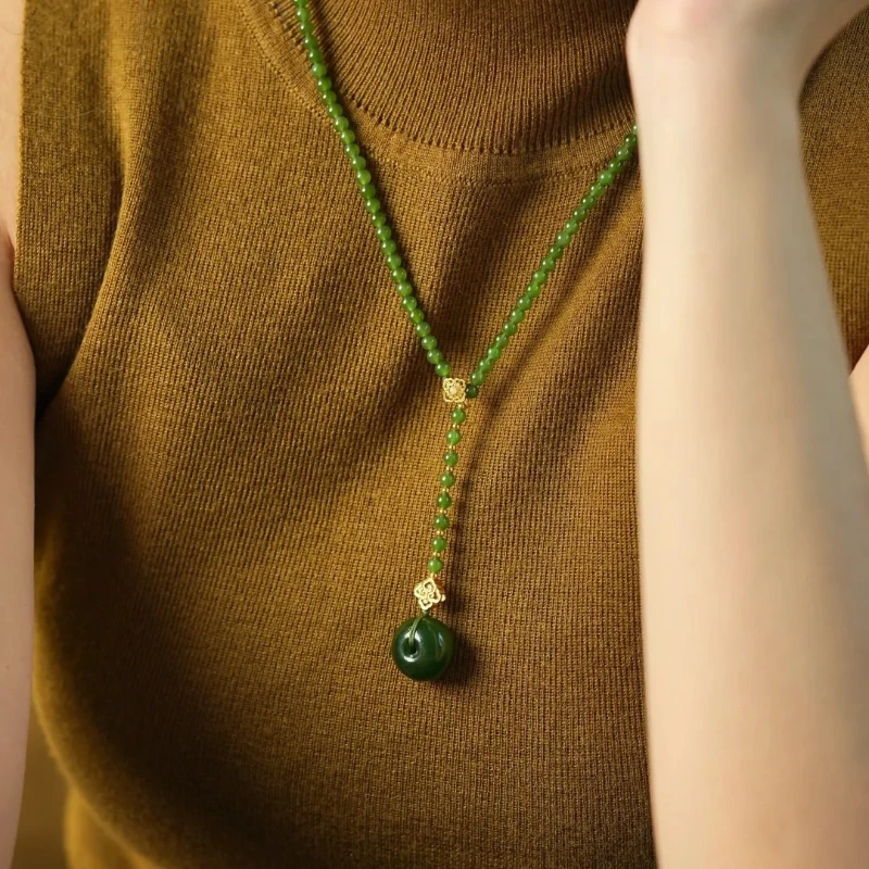 

Chinese style classical beaded women's necklace sweater chain