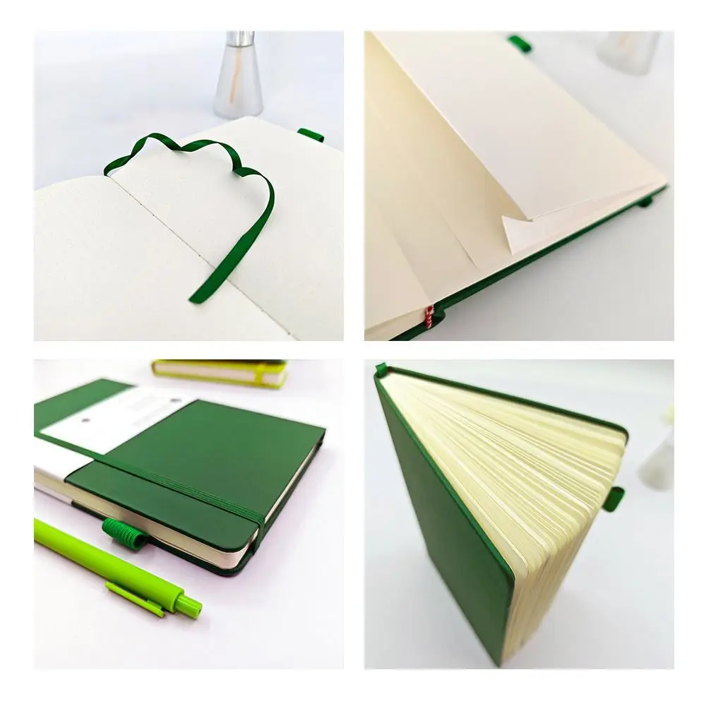 

Stationery Premium A5 Notebook Bookmark Ribbon Tie-strap Pocket Notepad Back Pocket Business Notebook Office