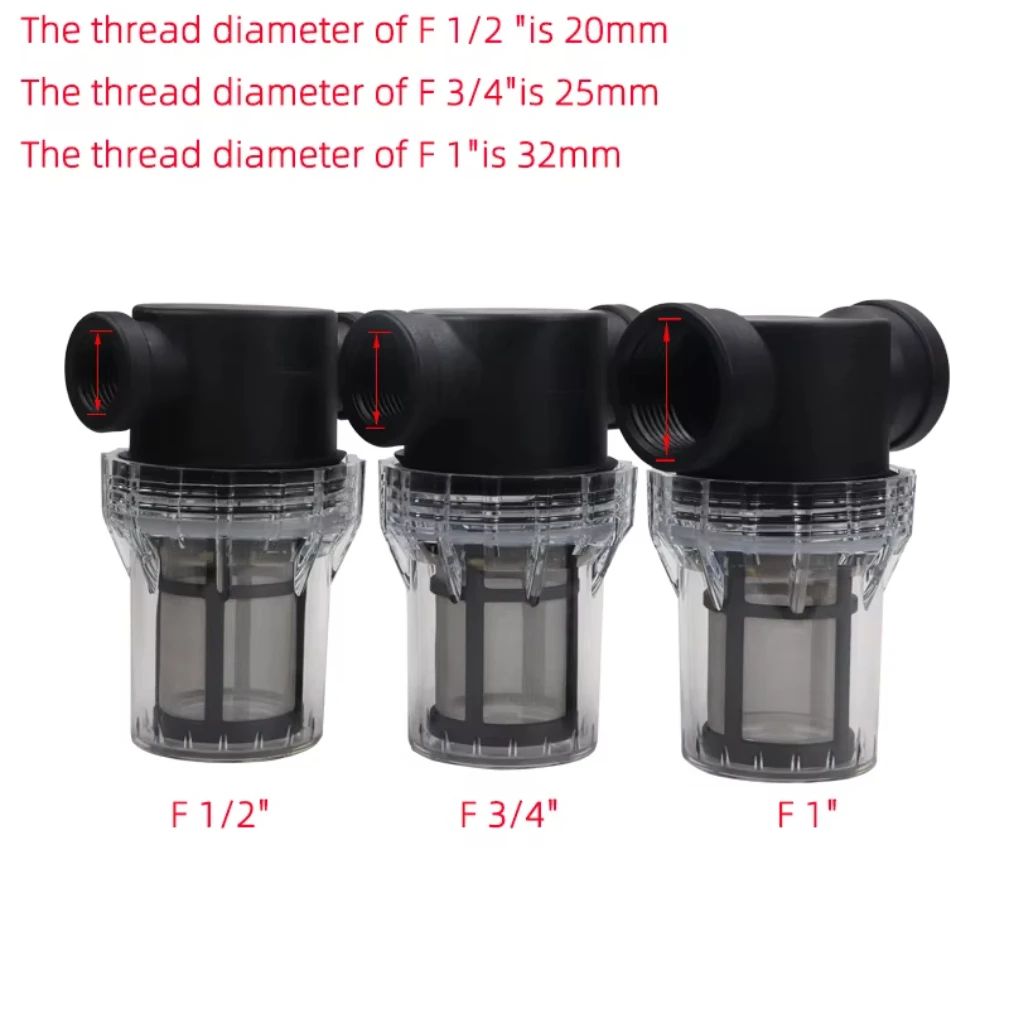 Garden Watering Filter 1/2\'\' 3/4\'\' 1\'\' Plastic Irrigation System Impurity Prefilter Aquaculture Household Water Pipe Filter