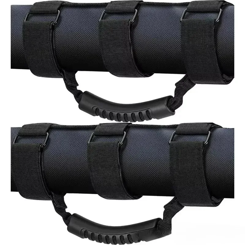 

For Wrangler Roll Over Bar Grab Front Door and Rear Door Handles, Umbrella Rope Handle