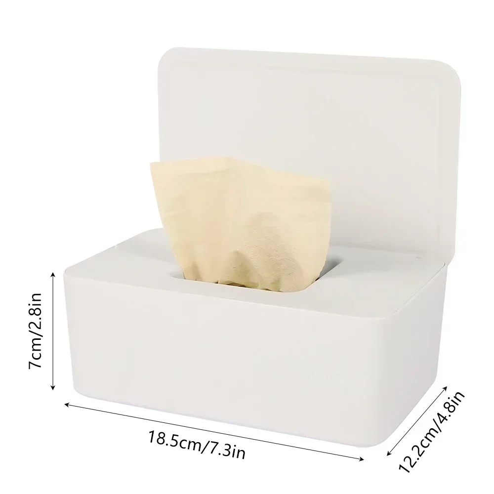 Dustproof Wet Tissue Box with Lid Baby Nappy Wet Tissue Storage Holder Dispenser for Home Car Office Paper Tissue Organizer Moai