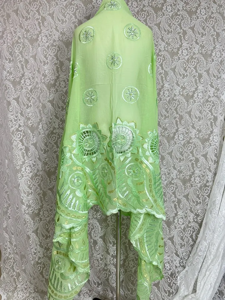 2026 Neuer Afrikanischer Islamischer Damen-Schal Modischer Pashmina-Turban Gebetstuch 100% Baumwolle Bestickter Schal Muslimischer Party-Hijab für Damen – Detail 3