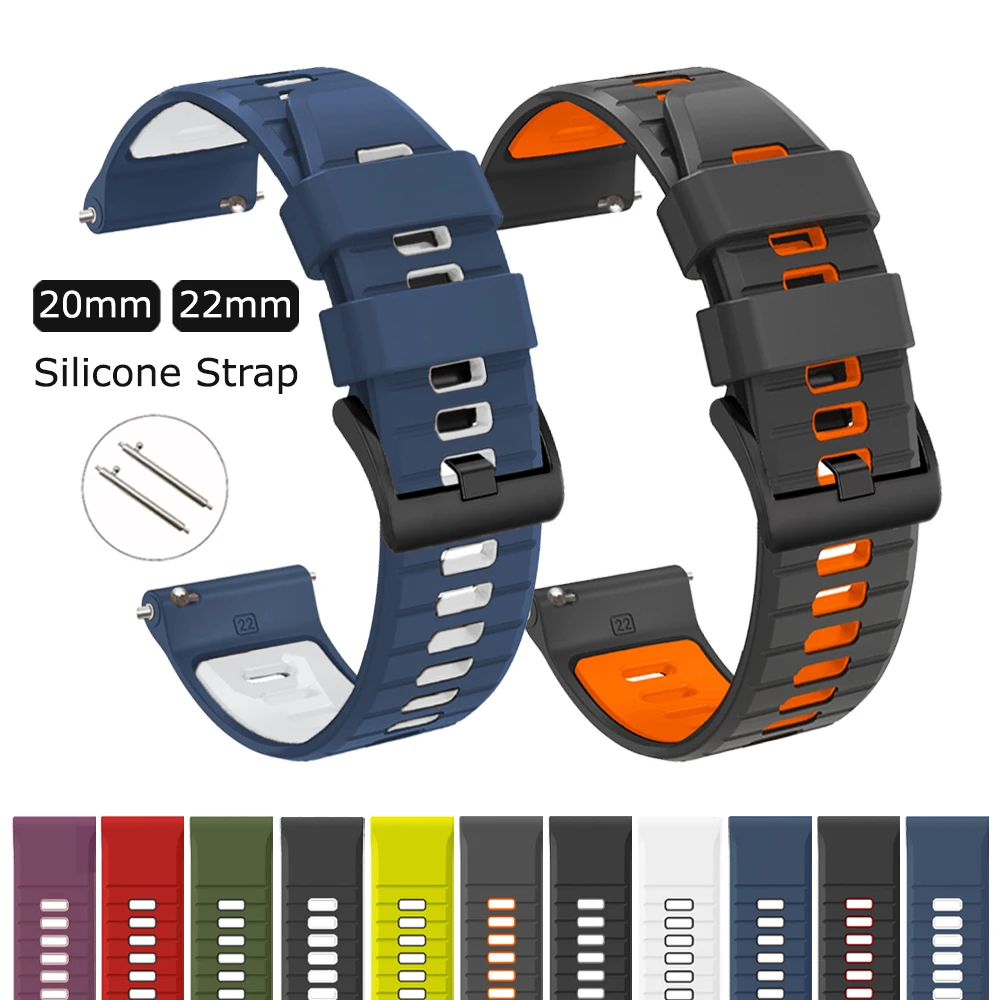 22mm Silikonarmband für Xiaomi Redmi Watch 5 Lite/Active Ersatz-Armband Correa für HUAWEI WATCH GT 6 5pro/Ultimate 2 Armband