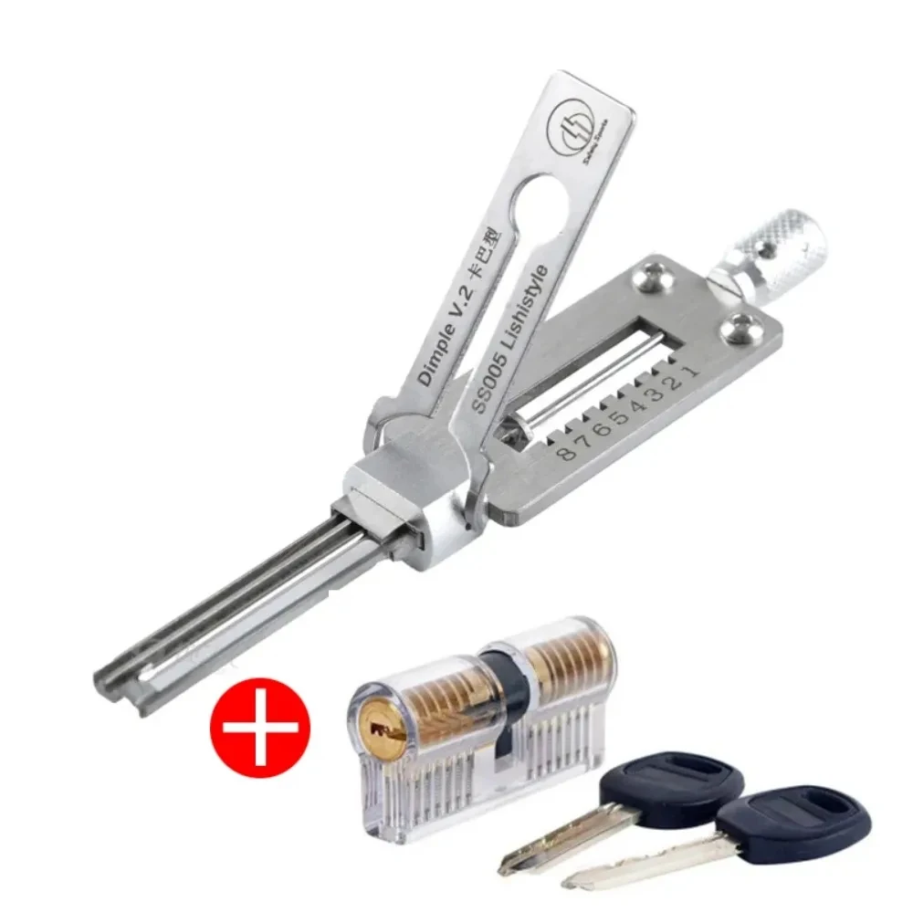 LSIHI 2-in-1ss005 KABA Dimple Lock Pick — Stainless Steel Lock Picking Tool for Residential Cylinders