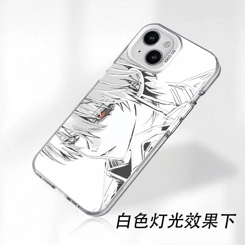 أنيمي Kaneki كين قضية الهاتف آيفون 16 15 14 13 12 11 17 برو ماكس زائد الهواء البسيطة 17ProMax اليابان الكرتون طوكيو الغول الغطاء الخلفي