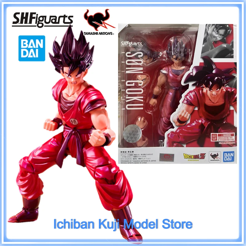 100%Original In Stock Bandai Dragon Ball Z S.H.Figuarts Son Goku Kaio ken SHF Son Goku 2.0 Action Figure Boxed Toy Model