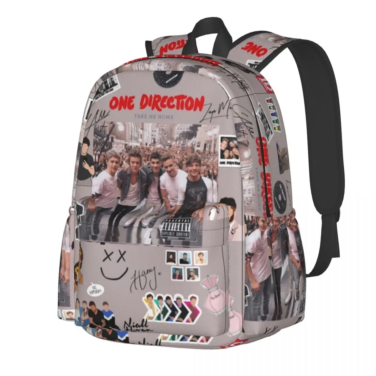 One-Directions Student School Bookbag Canvas Daypack Elementary High College Travel Bags 17in