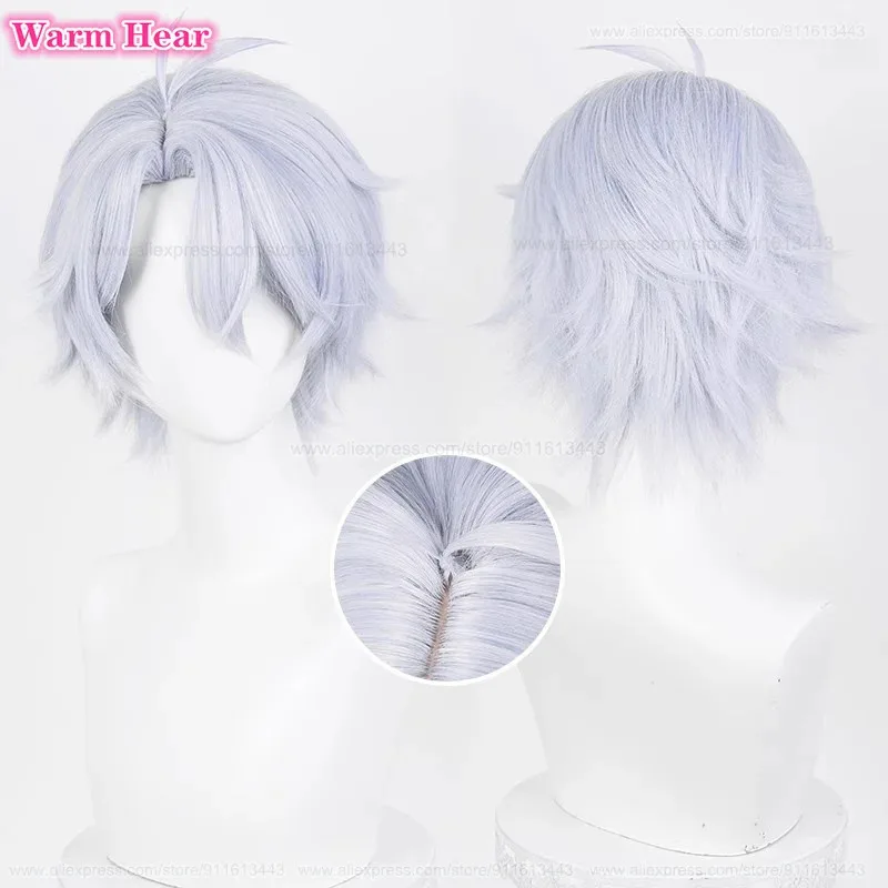 2 스타일 Phainon 합성 게임 HSR 남여 30cm/35cm 내열성 헤어 할로윈 파티 코스프레 애니메이션 가발 + 가발 모자 d45d5d.