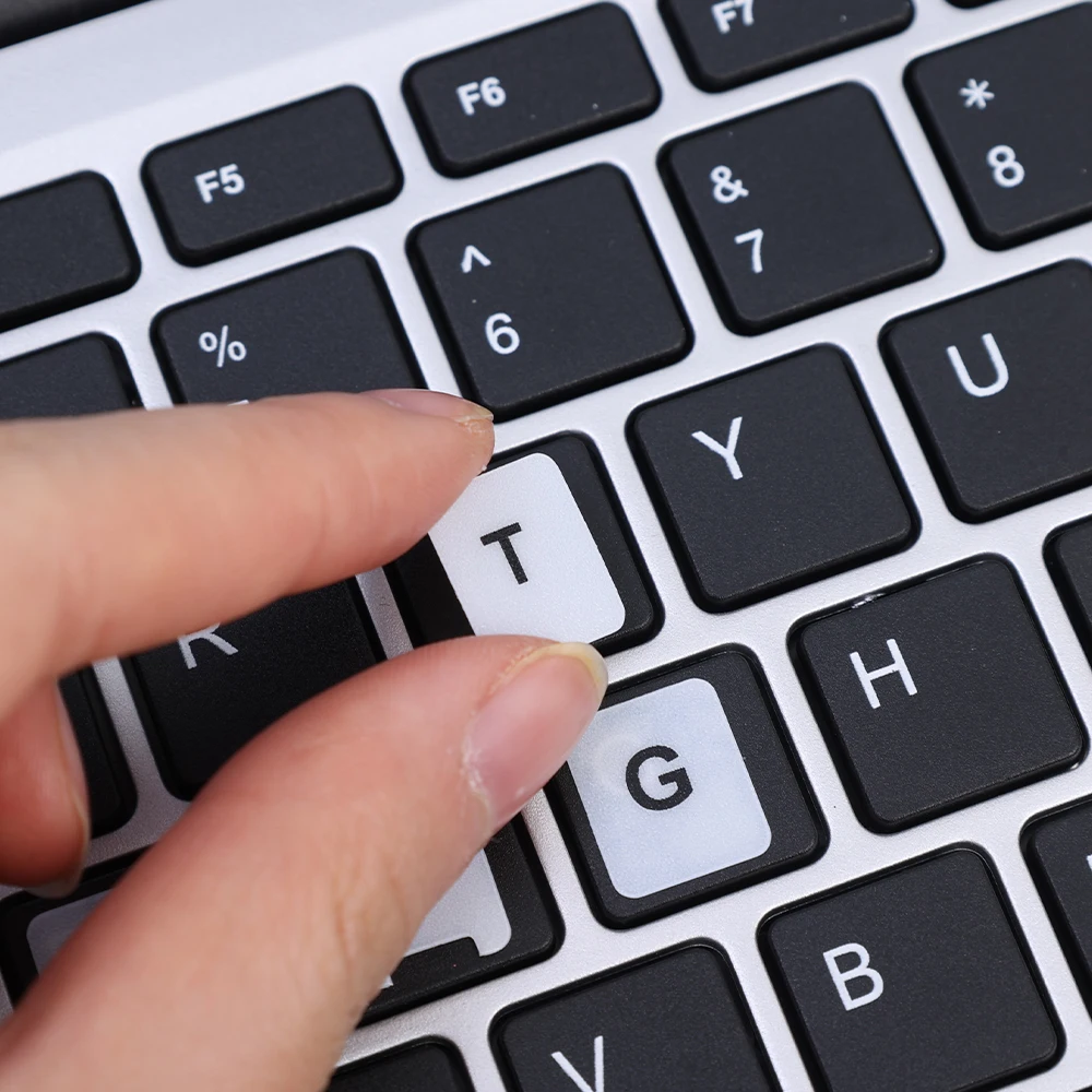 English Russian Luminous Keyboard Stickers Letter Alphabet Layout Sticker For Laptop Desktop PC Key Board Dustproof Film