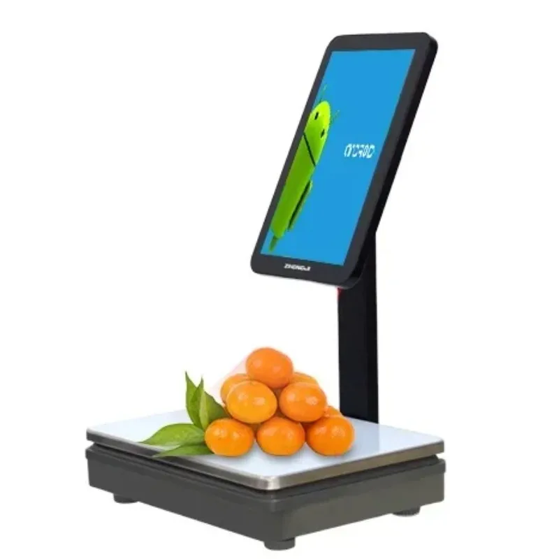 Best Supermarket 30Kg Cash Register Weight Calculator Electronic Digital Weighting Balance Touch Screen Pos Scale With Ai Camera