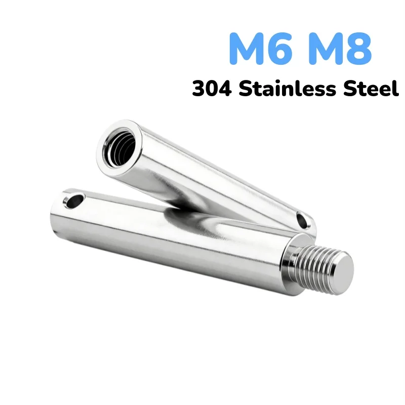 M6 M8 Internal/External Thread 304 Stainless Steel Male Female Single End Solid Spacing Column Dowel Pin Threaded Rod Pins