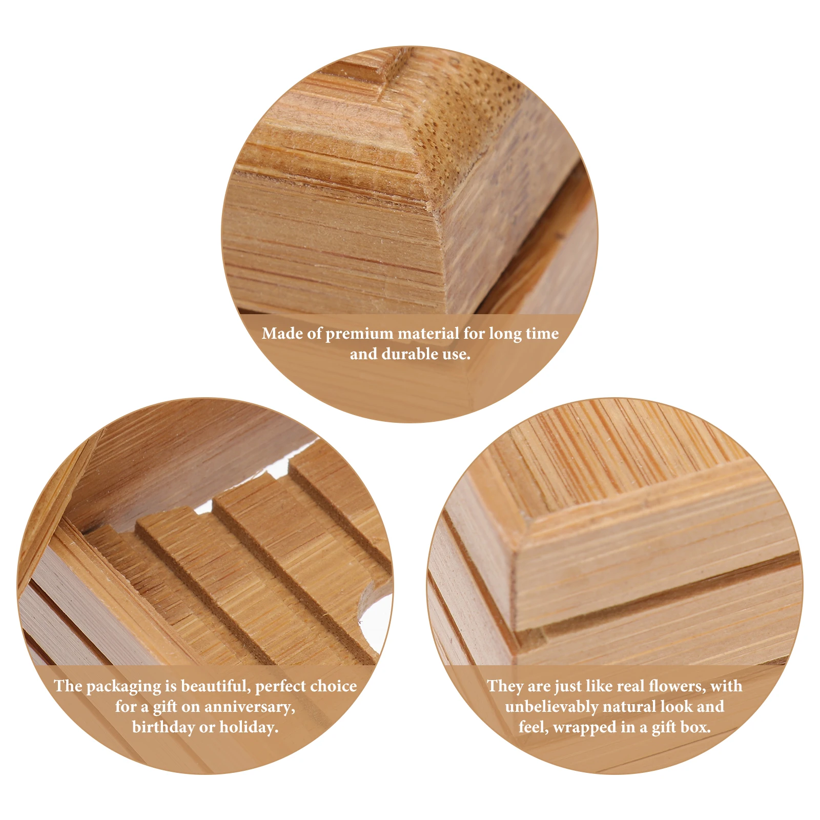 

1pc Bamboo Dish Compact Portable Soap Storage Container Holder Tray For Bathroom Toilet Kitchen Counter Sanitary