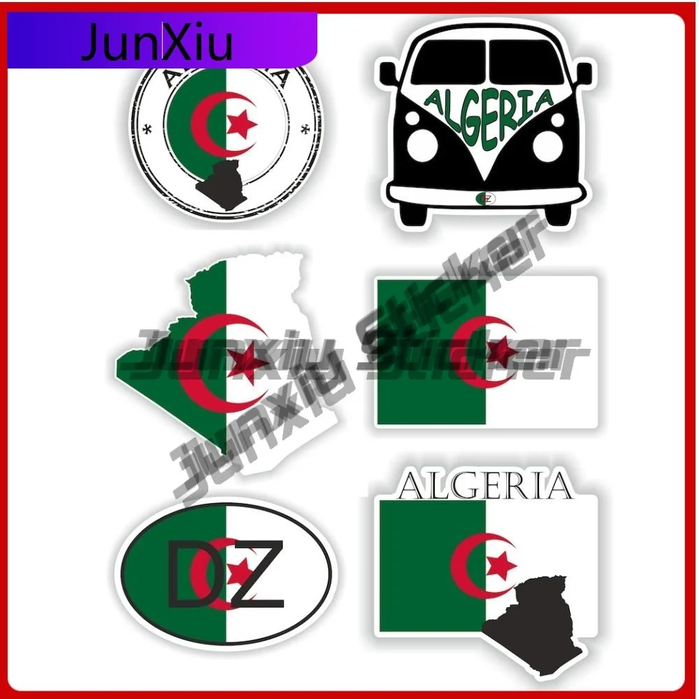 

Algeria Flag National Emblem Vinyl Decals Camping Sticker Car Cover Suv Waterproof Outdoor Adventure Motorcycle Stickers Camper
