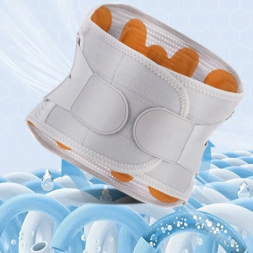 Podwójny regulowany pas lędźwiowy, oddychający, ergonomiczny pas podtrzymujący, unisex, z 3 wkładkami, orteza ortopedyczna na kręgosłup