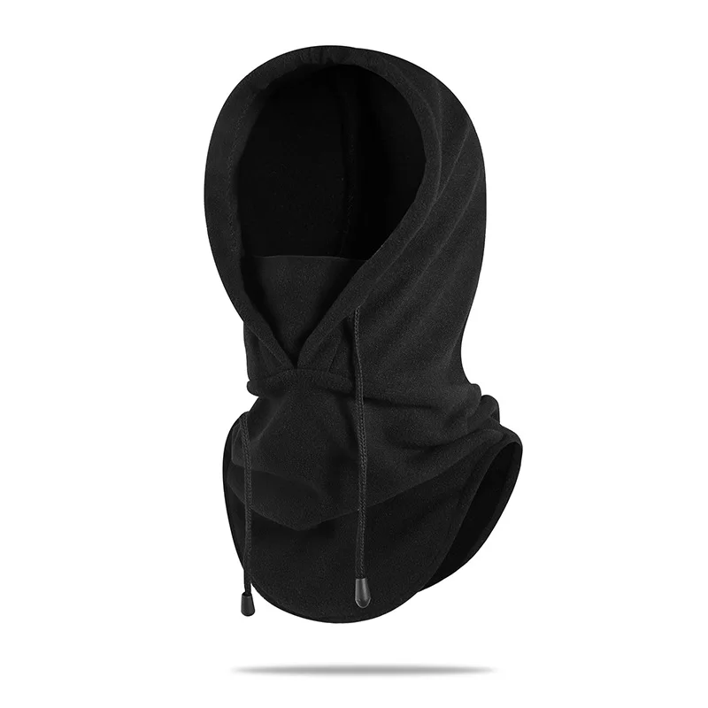 Winter Men Polar Fleece Thickened Warmer Beanies Women Drawstring Full Face Mask Cover Soft Thermal Windproof Ski Balaclava Cap