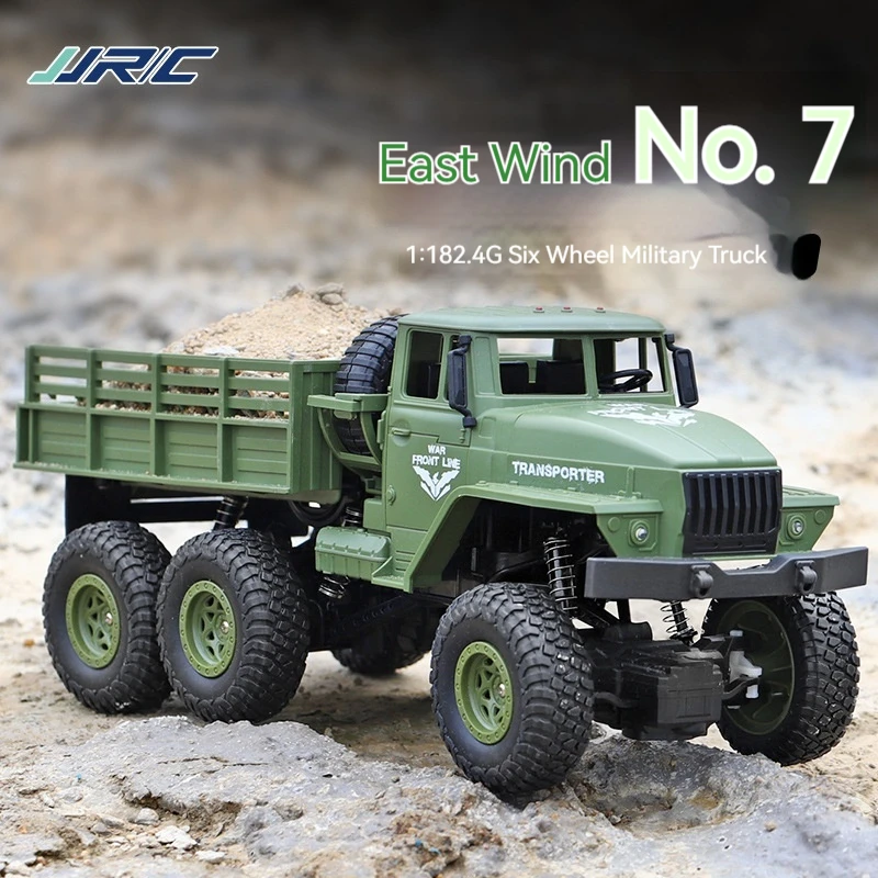 Camion militaire RC télécommandé à six roues, 1:18, sans fil, 2.4G, voiture d'escalade tout-terrain, modèle de voiture de simulation, jouet de vacances pour garçon, cadeau