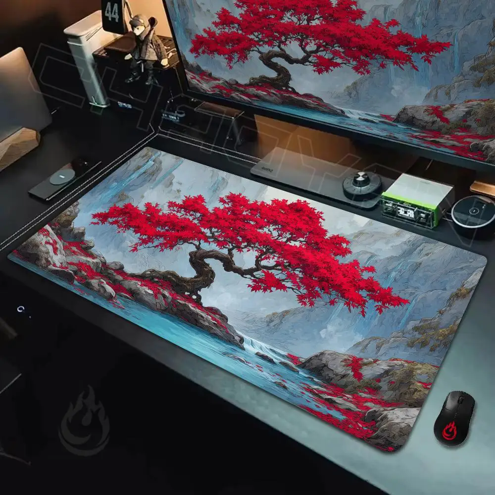 Ancient maple tree Mouse Pad Desk Mat Large Computer Office Carpet xxl mousepad Gamer gaming pc accessories Keyboard Rug