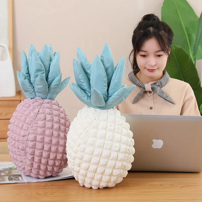 50cm 대형 파인애플 창의적인 봉제 인형 대형 부드러운 파인애플 식물 베개 과일 인형 어린이 생일 선물로