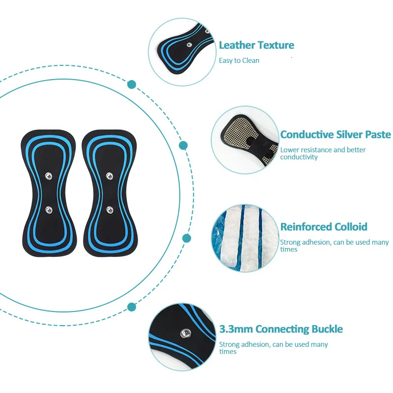 EMS Microcurrent Mini Massager Stickers Cervical Body Massage Pad Vibration Pulse Muscle Stimulator for Muscle Relax