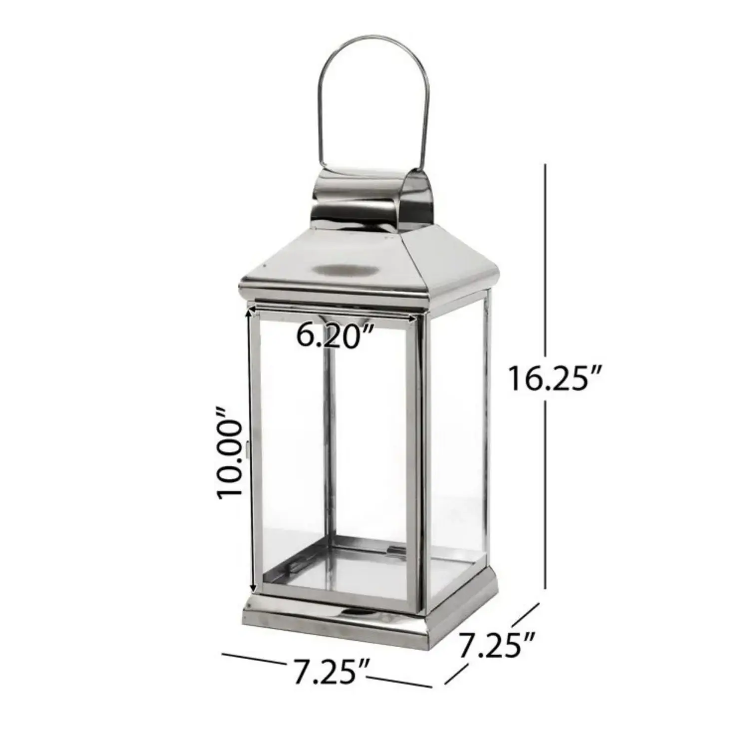 WALTER 16"H STAINLESS STEEL LANTERN