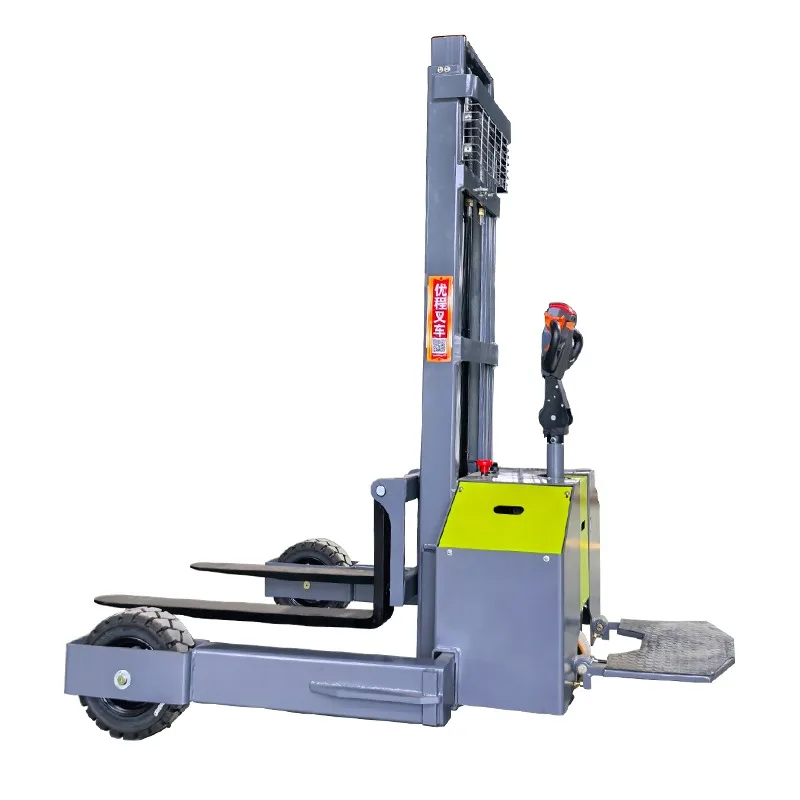 FOB Electric Hydraulic Stacker Outdoor Off-road  Station Ride-on Lift Truck Loading and Unloading Truck Load Forklift