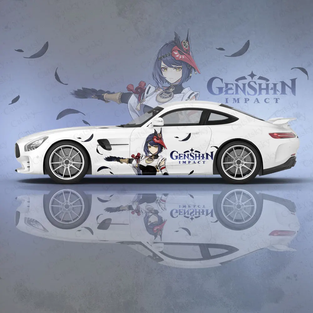 

Kujou Sara (Genshin Impact) Car Body Stickers Itasha Vinyl Car Side Decal Sticker Car Sticker Automotive Decor Film