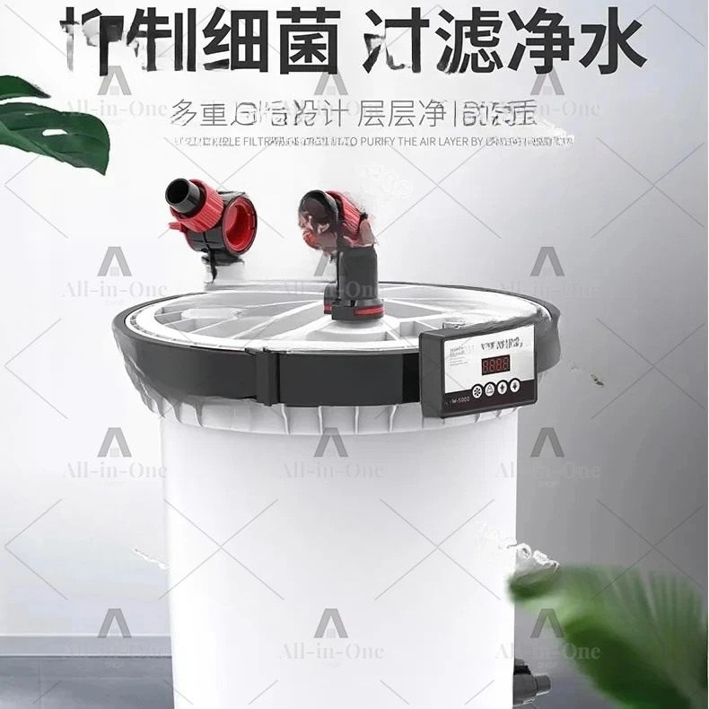 HW3000 Frequency Conversion External Aquarium Filter | For Large Fish Tanks, Silent Operation (Suitable for Planted Tanks)