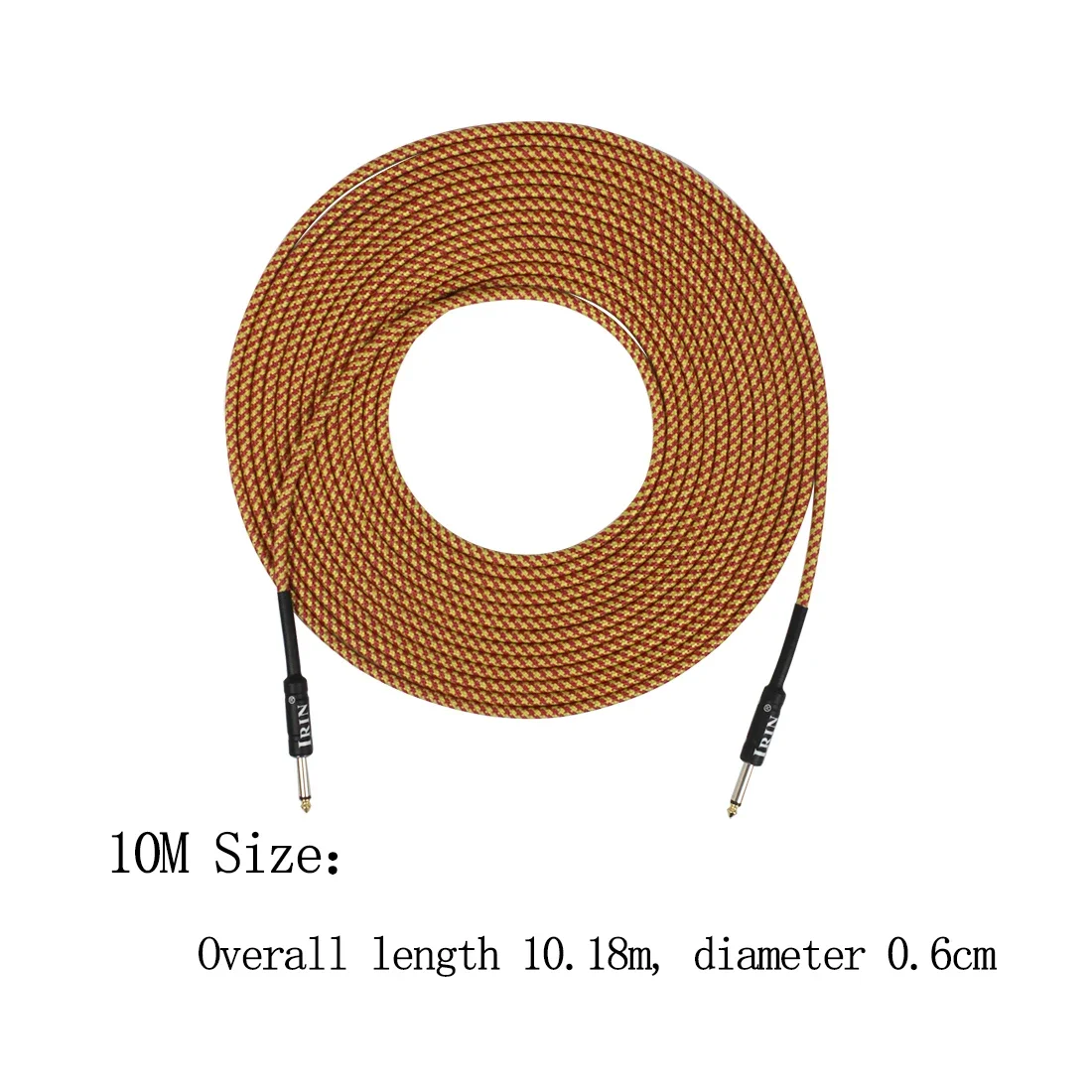  IRIN 3/6/10M Guitar Cable Wire Cord Bass Electric Box Audio Cable Guitar Noise Reduction Line Color Braided Shielded Cable