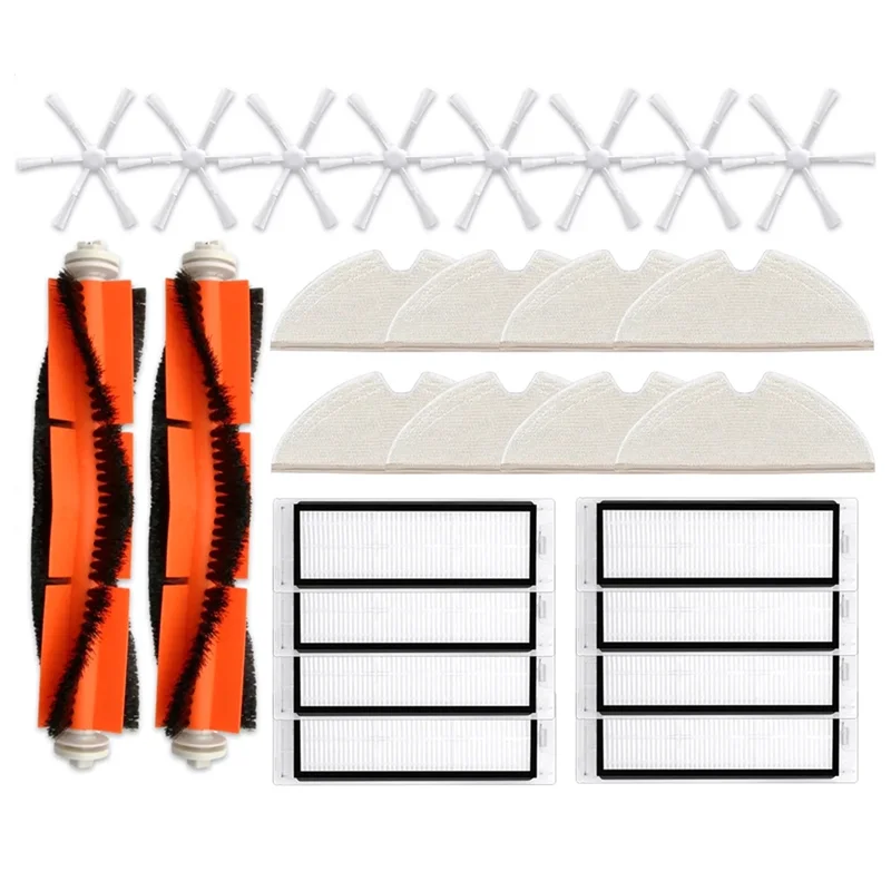 ABKR-For XIAOWA E352 روبوت الأنظف استبدال أجزاء فرشاة رئيسية فرشاة جانبية فلتر Hepa ممسحة القماش استبدال قطع الغيار Accesso