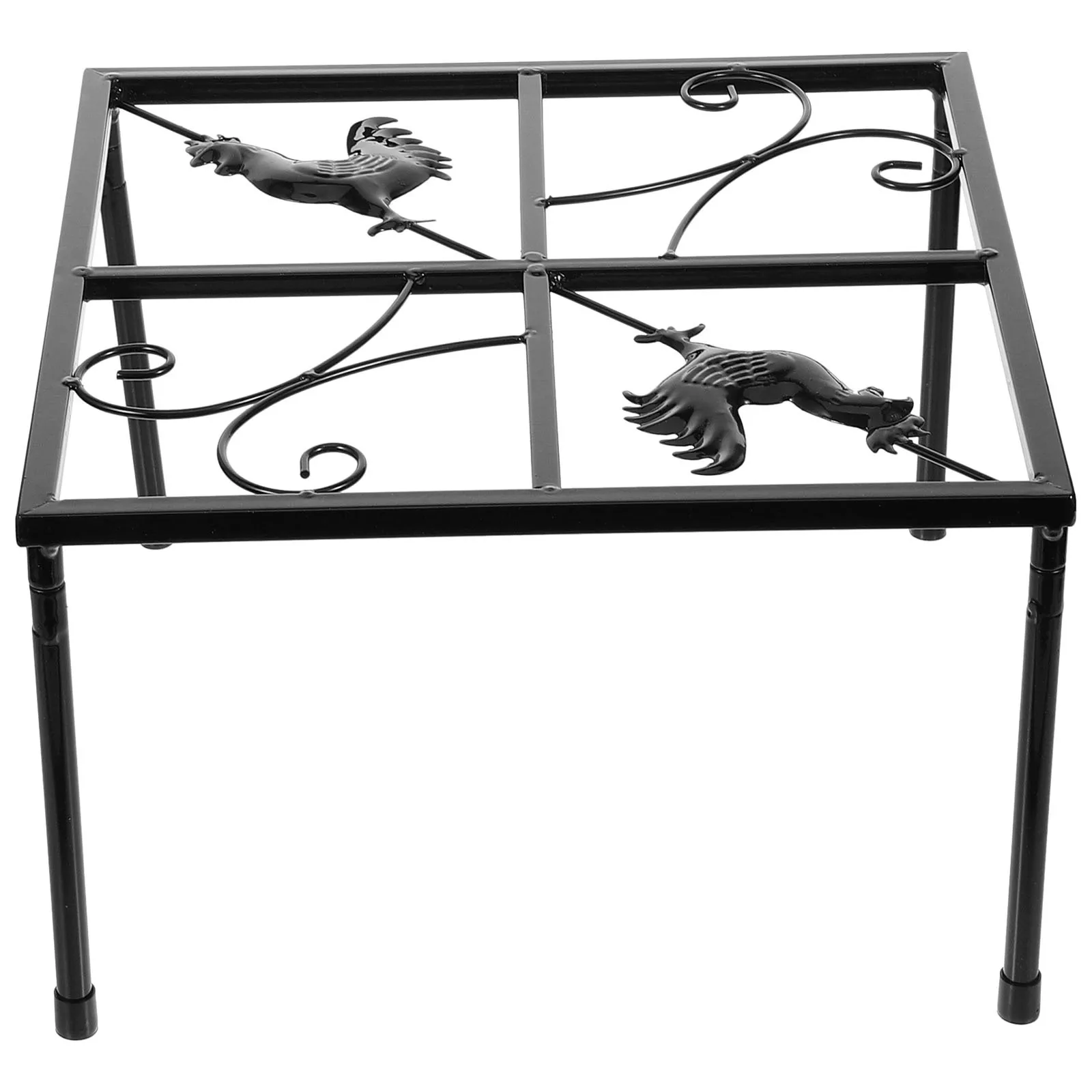 

Iron Chicken Feeder Stand Raised Design Pet Food Bowl Support Rack Neck Protection Happy Dining Experience Dog Food Stand