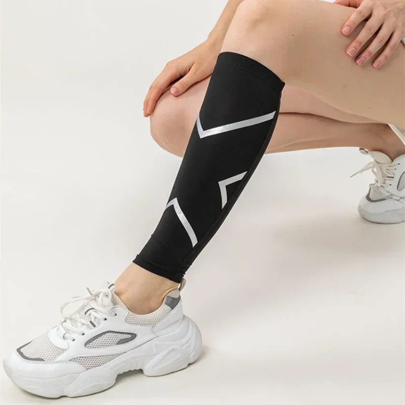 Football Leg Warmers Elastic Compression Long Socks Stockings Men Women Basketball Volleyball Leg Support Protector Calf Sleeve