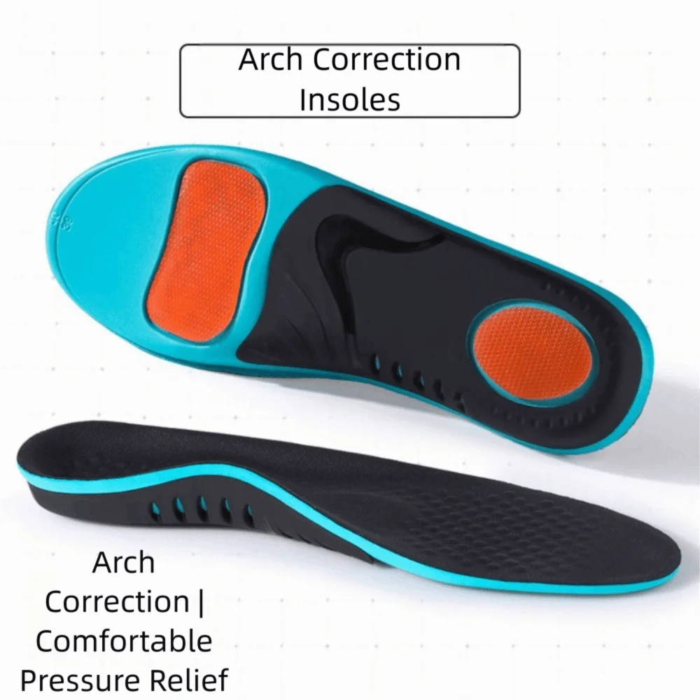 Shock Absorption Orthotic Insoles High Elastic Wear Resistant Sports Insoles Thickened Arch Comfortable Support Foot Cushion