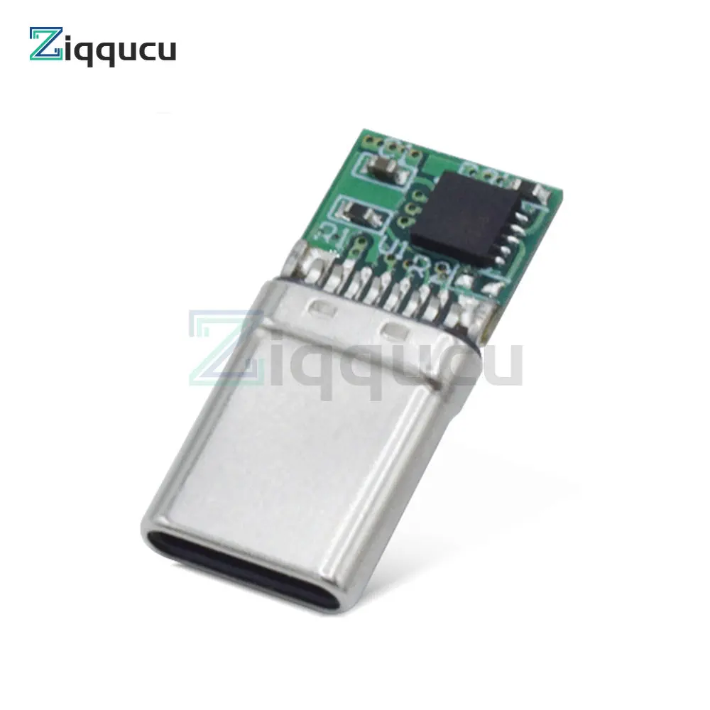 USB-C PD QC Trigger 9V 12V 15V 20V DC Adjustable Voltage Power Module 5A Type-C Male Input