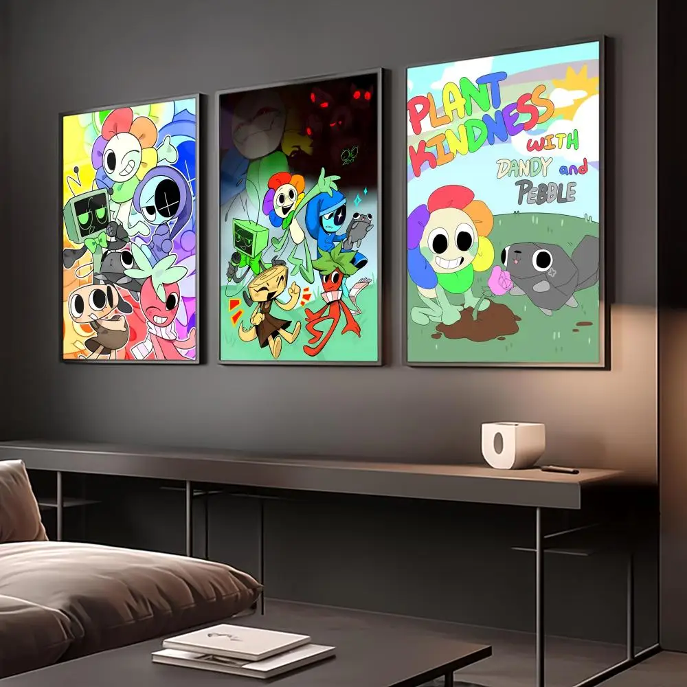 Game D-Dandys World Poster Perfect Sticker Self Adhesive for Office Home Theater Wall Art Decor Fancy Gift - view 3