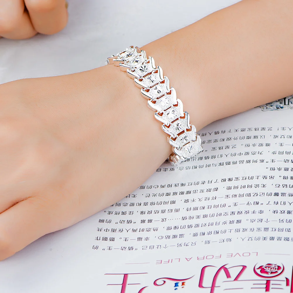 Hot new 925 sterling silver Bracelets for men classic noble chain fashion Wedding party Christmas gifts Jewelry