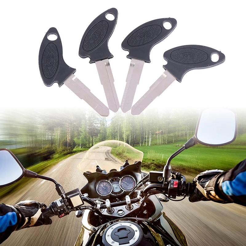 New 2PCS Blank Uncut Key For Some Chinese Motorcycle Moped Left And Right Blade Groove