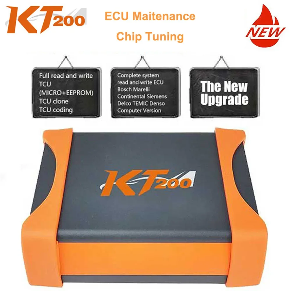 Full Function KT200 II Programming Tool for Heavy Duty Truck Car Construction Machinery ECU Diagnostic Kit