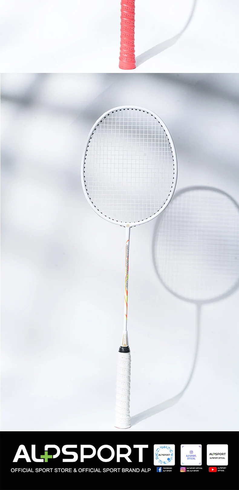 ALP LT 2 Teile/los 100% Carbon Faser Elastische 4U 30Lbs Schläger Offensive und Defensive Professionelle Badminton Schläger Mit Tasche – Detail 14